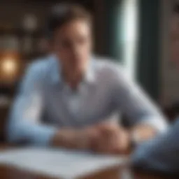 A thoughtful nonprofit leader reviewing financial documents