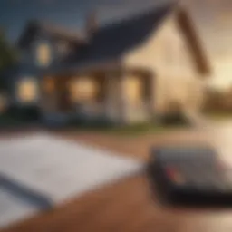 Visual representation of down payment calculation on a house