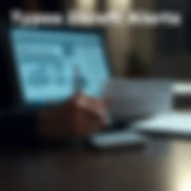 Illustration of different types of identity theft alerts