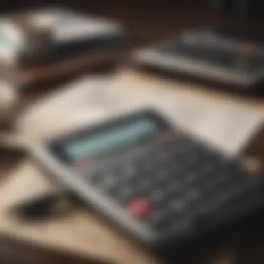 Optimizing Your Tax Strategy A calculator with financial notes and a pen