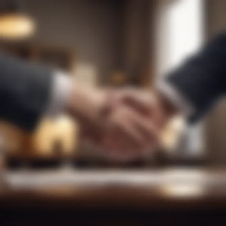 A symbolic handshake representing agreement in real estate transactions